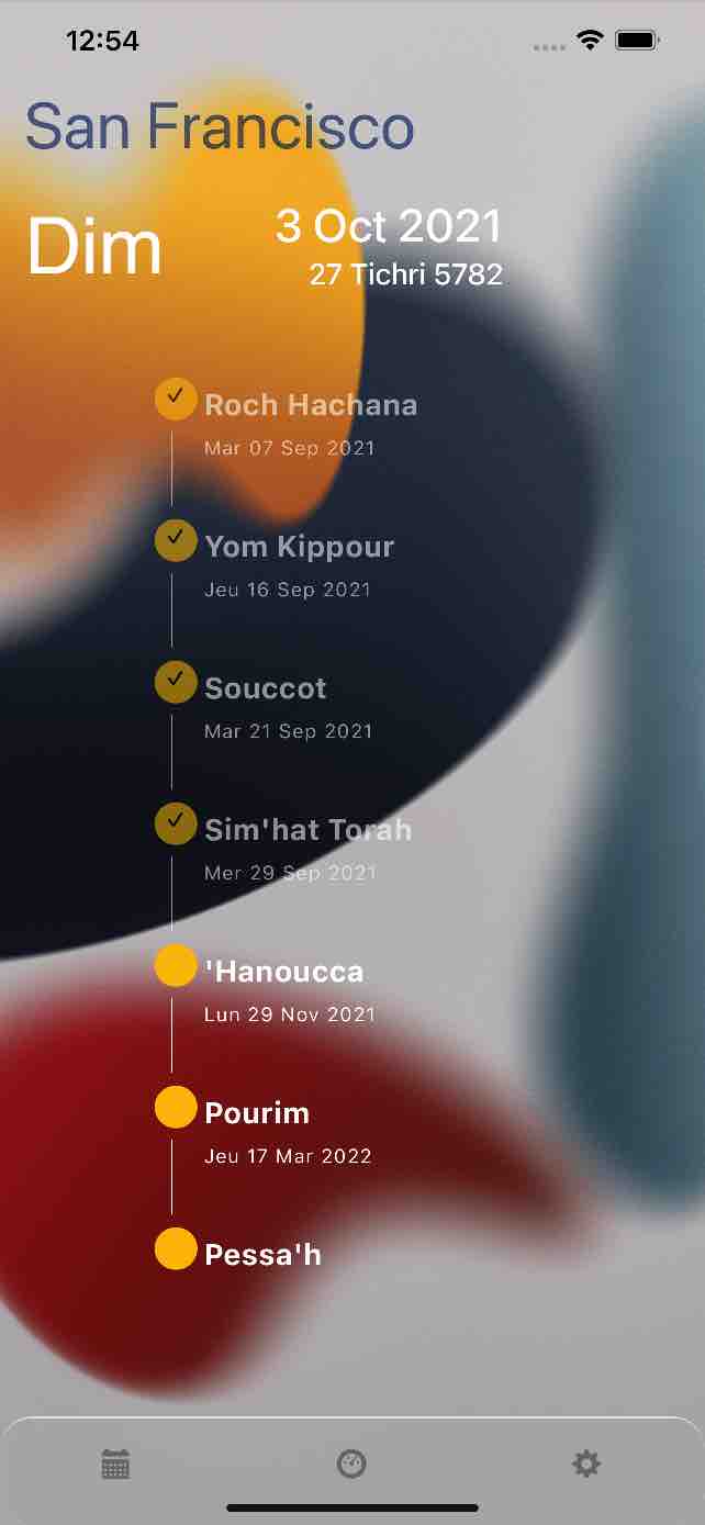 hebraic - chronogramme temporel